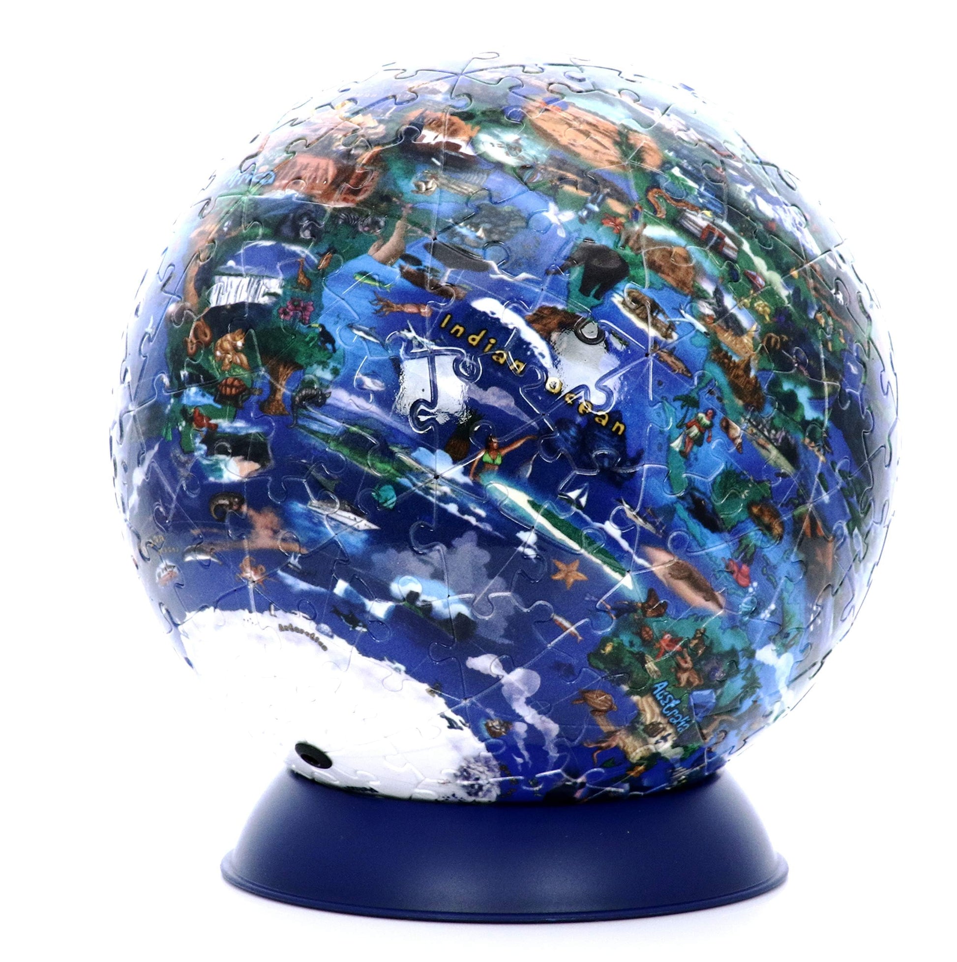 Spartan & the Green Egg Our Planet 3D Puzzle for Kids - 240 Piece World Map Globe - Educational Geography Toy - Includes Display Stand - Ages 6+