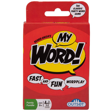 My Word! The Card Game of Fast and Fun Wordplay - Travel Sized - for 2 to 6 Players Ages 8 and up by Outset