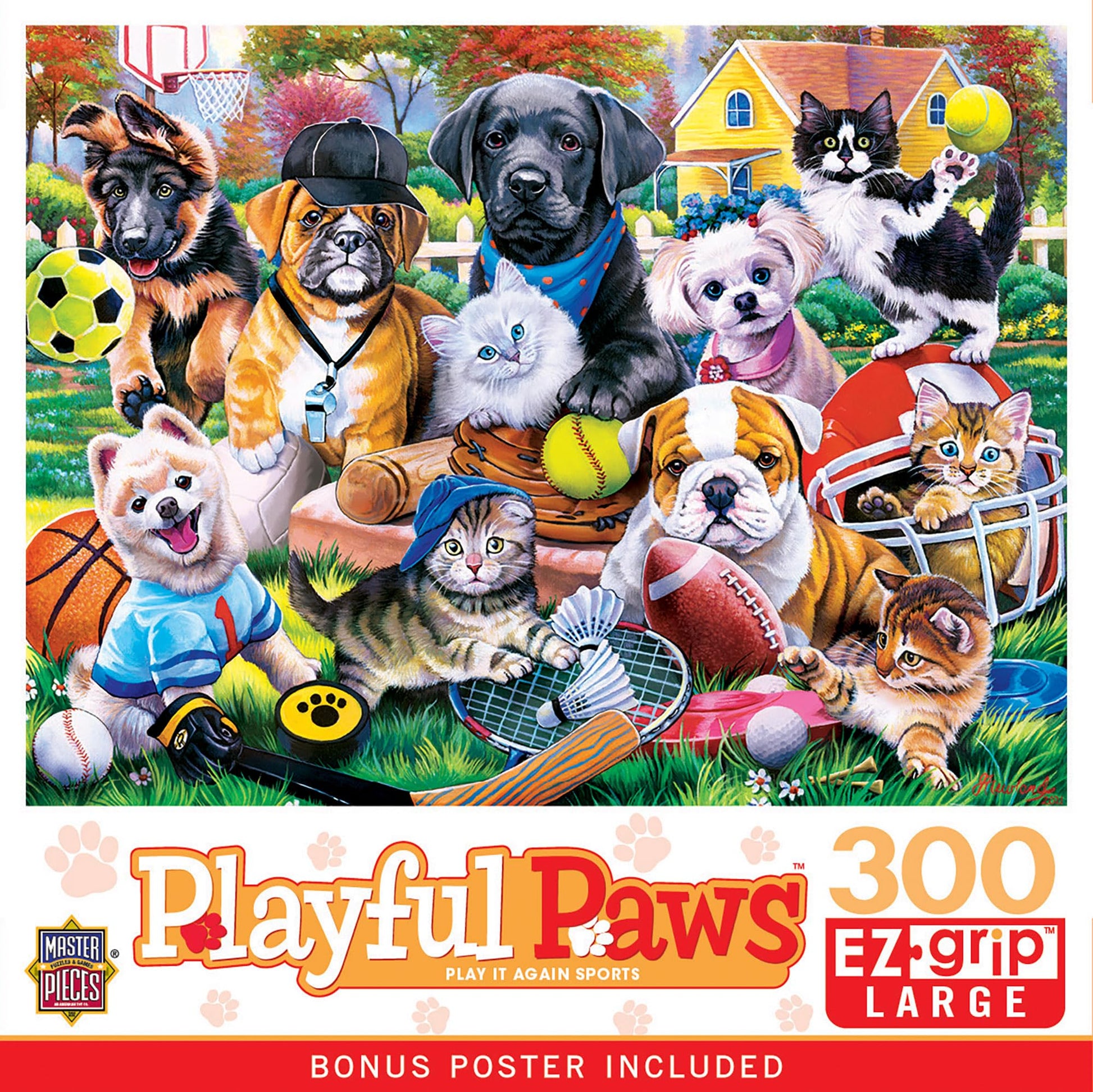 MasterPieces 300 Piece EZ Grip Jigsaw Puzzle - Play it Again Sports - 18"x24"