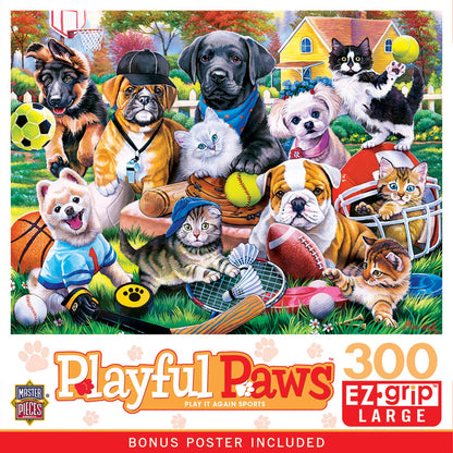MasterPieces 300 Piece EZ Grip Jigsaw Puzzle - Play it Again Sports - 18"x24"
