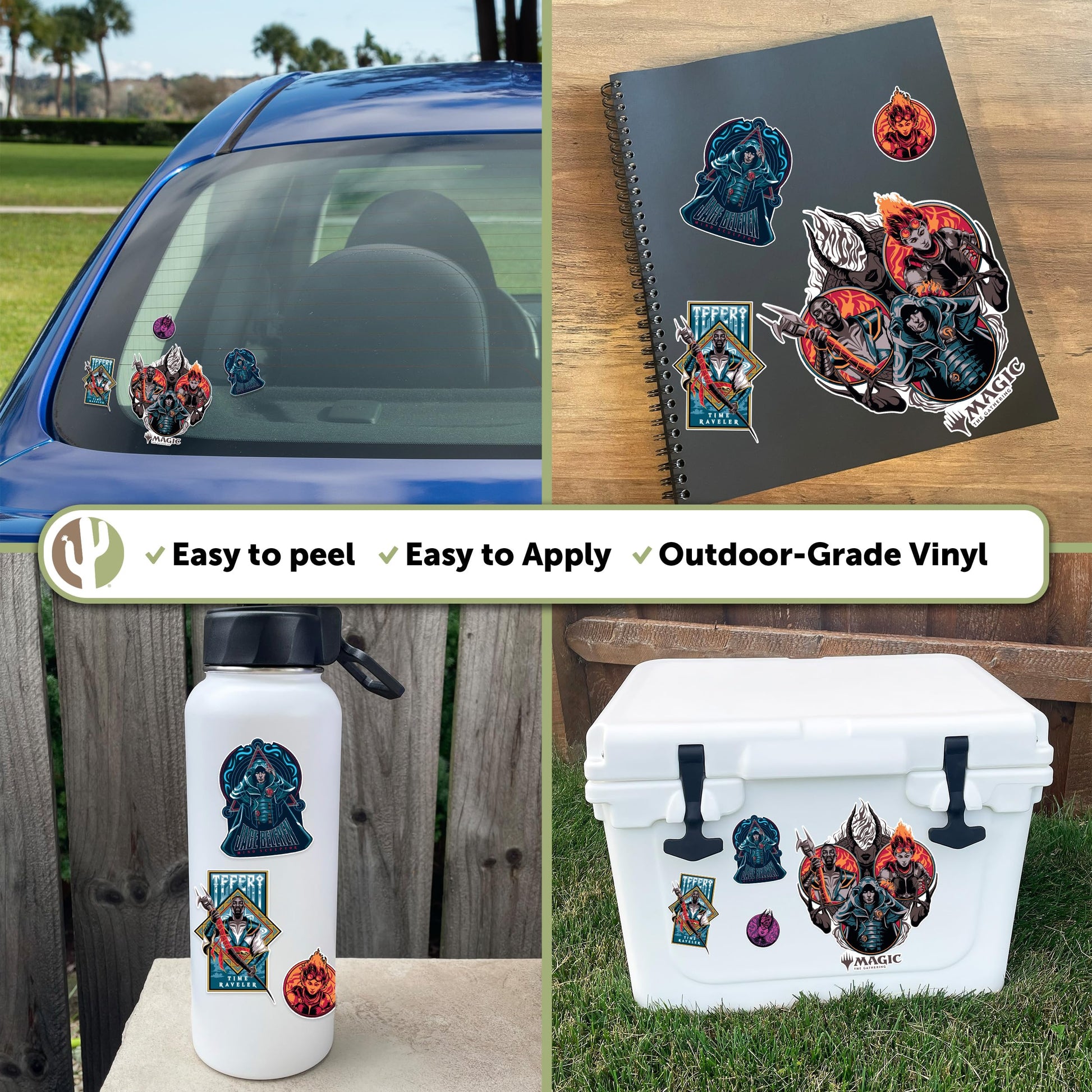 Desert Cactus Magic: The Gathering Sticker Vinyl Decal Laptop Water Bottle Car Scrapbook Decorations Birthday Favor Party Supplies (2-4)