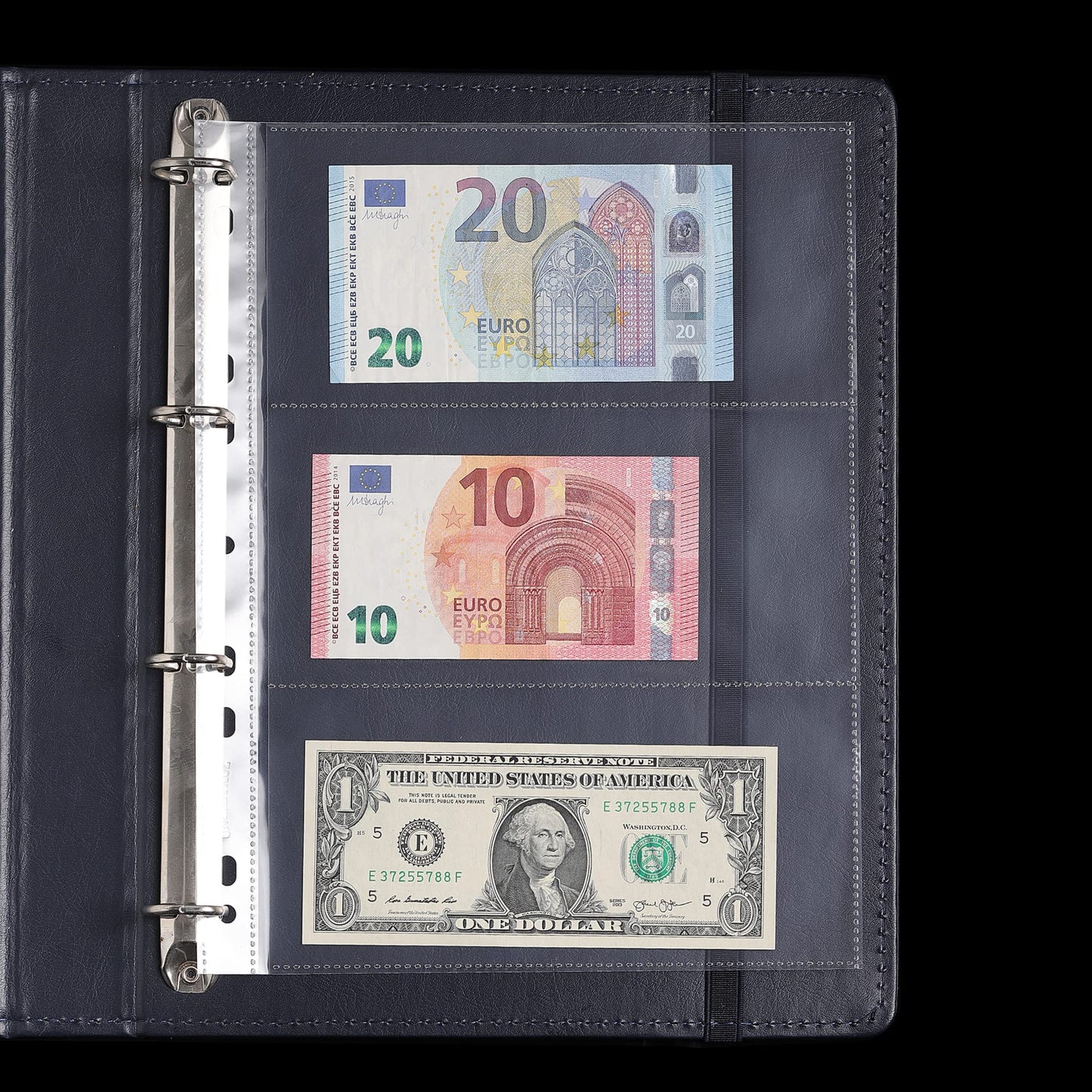 Uncle Paul 300 Pockets Banknote Sleeves 100 Sheets Currency Holder