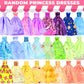 195 Pcs Doll Clothes and Accessories Kit, Include Princess Gowns, Fashion Skirt, Slip Dresses, Tops, Pants, Bikini Swimsuits, Shoes, Crowns