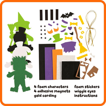 READY 2 LEARN Create Your Own Halloween Characters | Set of 4 | Halloween Crafts for Kids | DIY Party Favors, Ornaments, Magnets and Décor