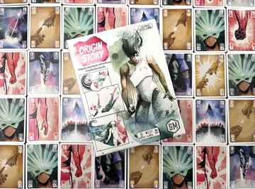 Stonemaier Games: Origin Story by Jamey Stegmaier & Pete Wessinger | A Trick-Taking Strategy Board Game About Creating Superheroes or Supervillains