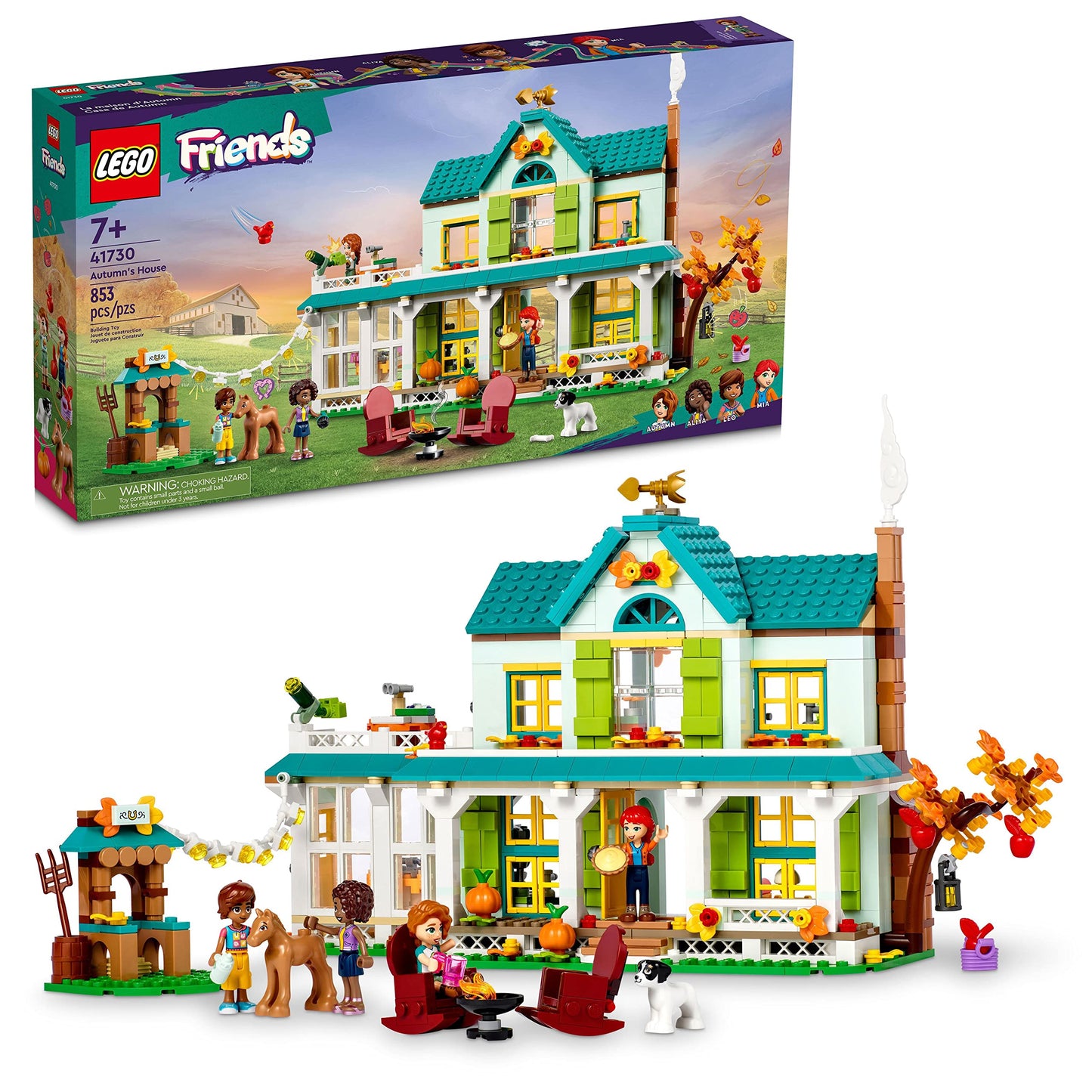 LEGO Friends Autumn's House 41730, Dolls House Playset with Accessories, Toy Horse & Mia Mini-Doll, Toys for Girls and Boys 7 Plus Years Old, Birthday