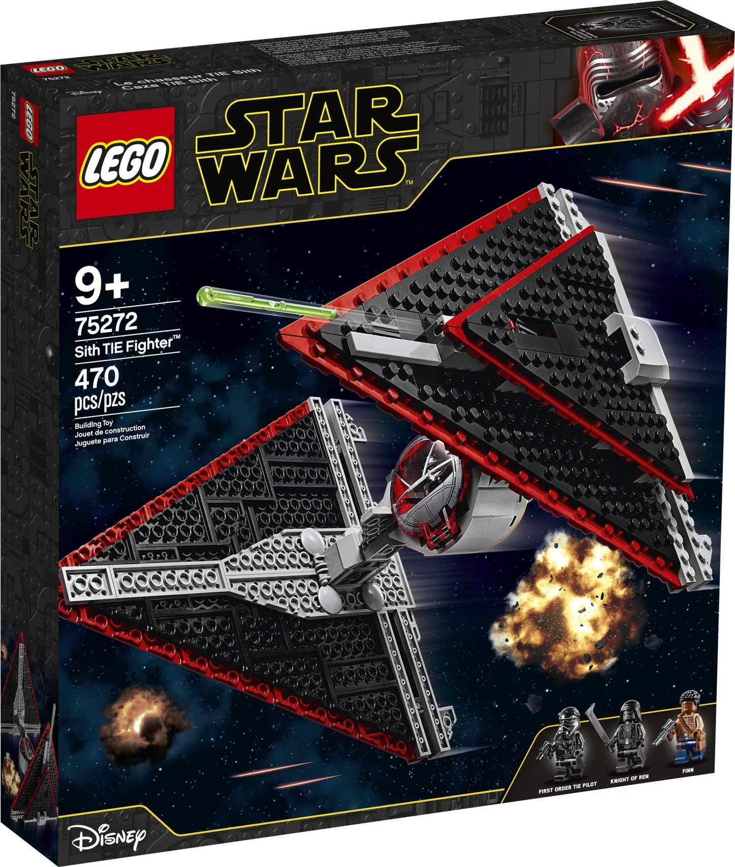 LEGO Star Wars Sith TIE Fighter 75272 Collectible Building Kit, Cool Construction Toy for Kids, New 2020 (470 Pieces)