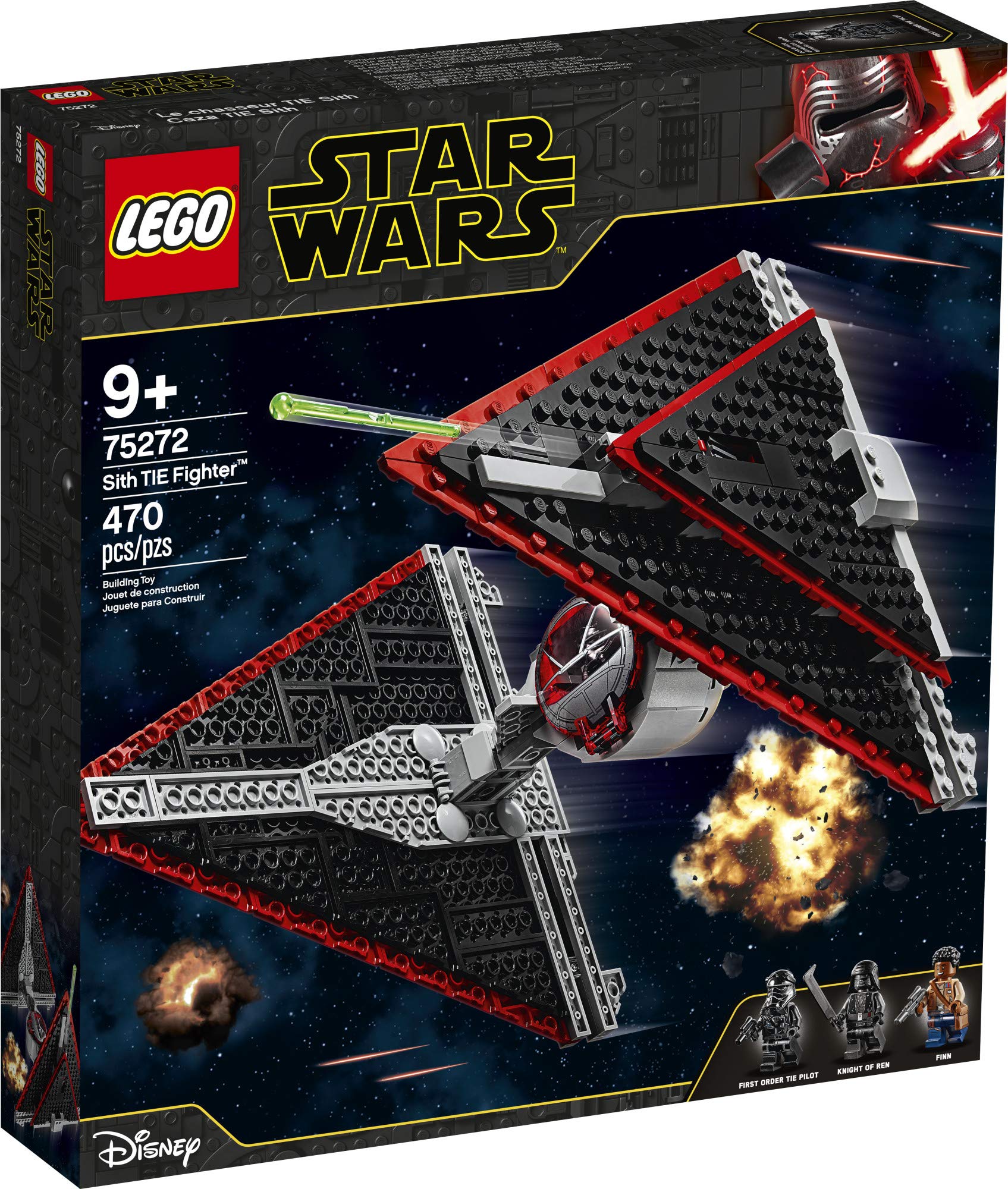 LEGO Star Wars Sith TIE Fighter 75272 Collectible Building Kit, Cool Construction Toy for Kids, New 2020 (470 Pieces)
