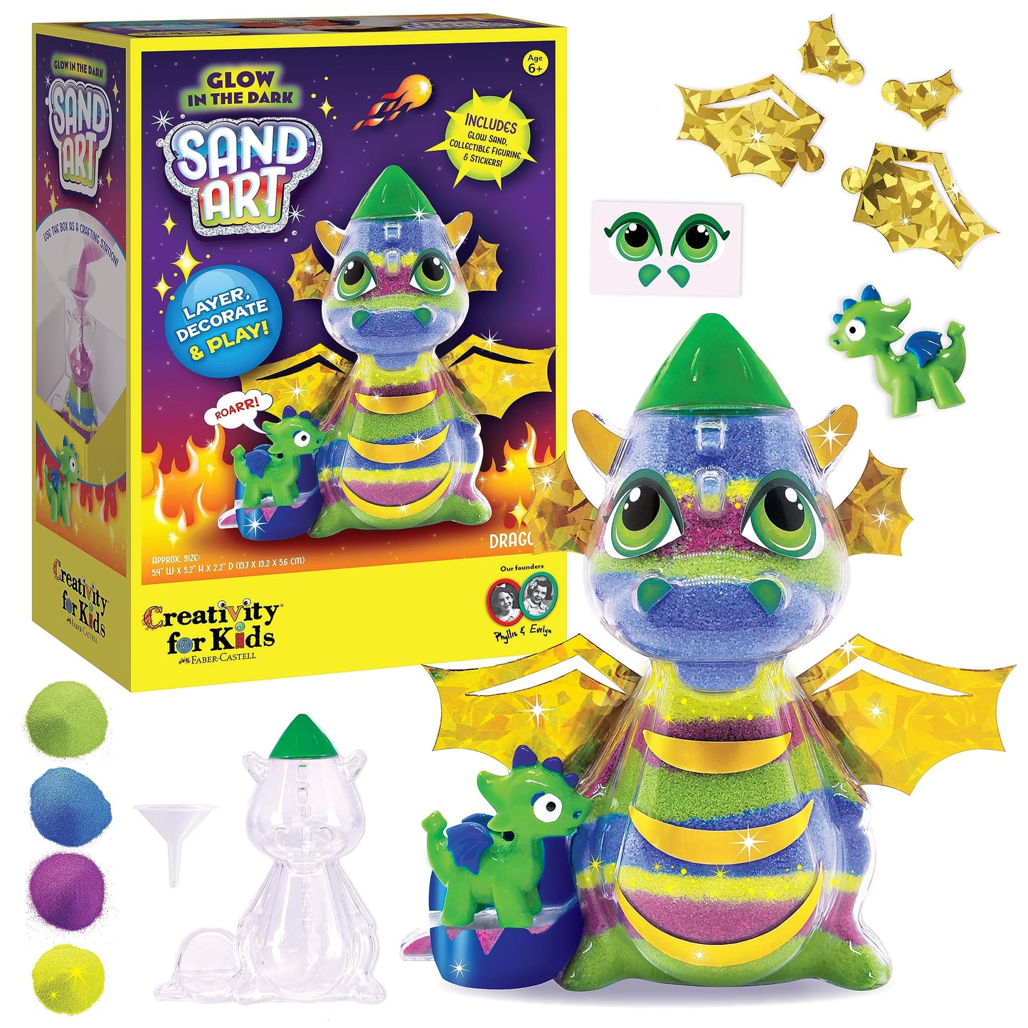 Creativity for Kids Sand Art Kit for Kids: Dragon | Peaceful Screen Free Summer Craft | Arts and Crafts for Kids (Ages 6+)