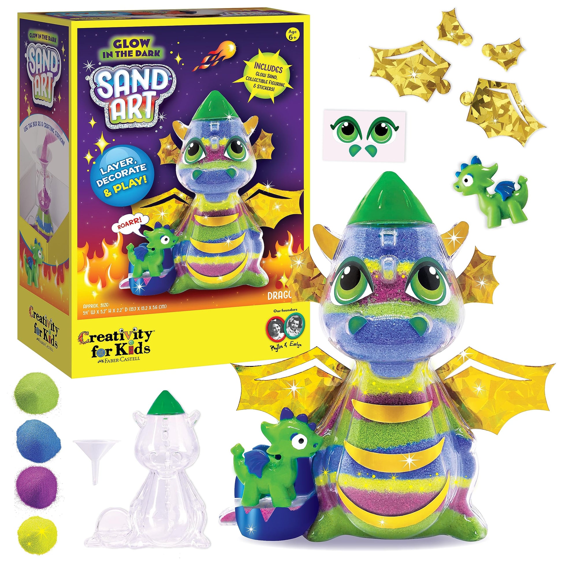 Creativity for Kids Sand Art Kit for Kids: Dragon | Peaceful Screen Free Summer Craft | Arts and Crafts for Kids (Ages 6+)