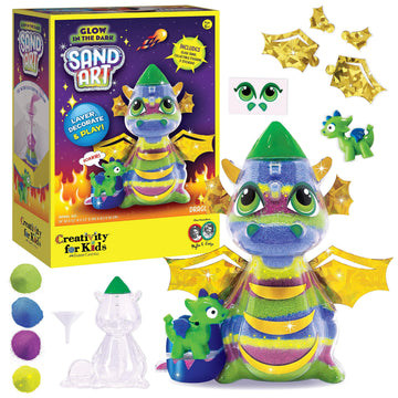 Creativity for Kids Sand Art Kit for Kids: Dragon | Peaceful Screen Free Summer Craft | Arts and Crafts for Kids (Ages 6+)