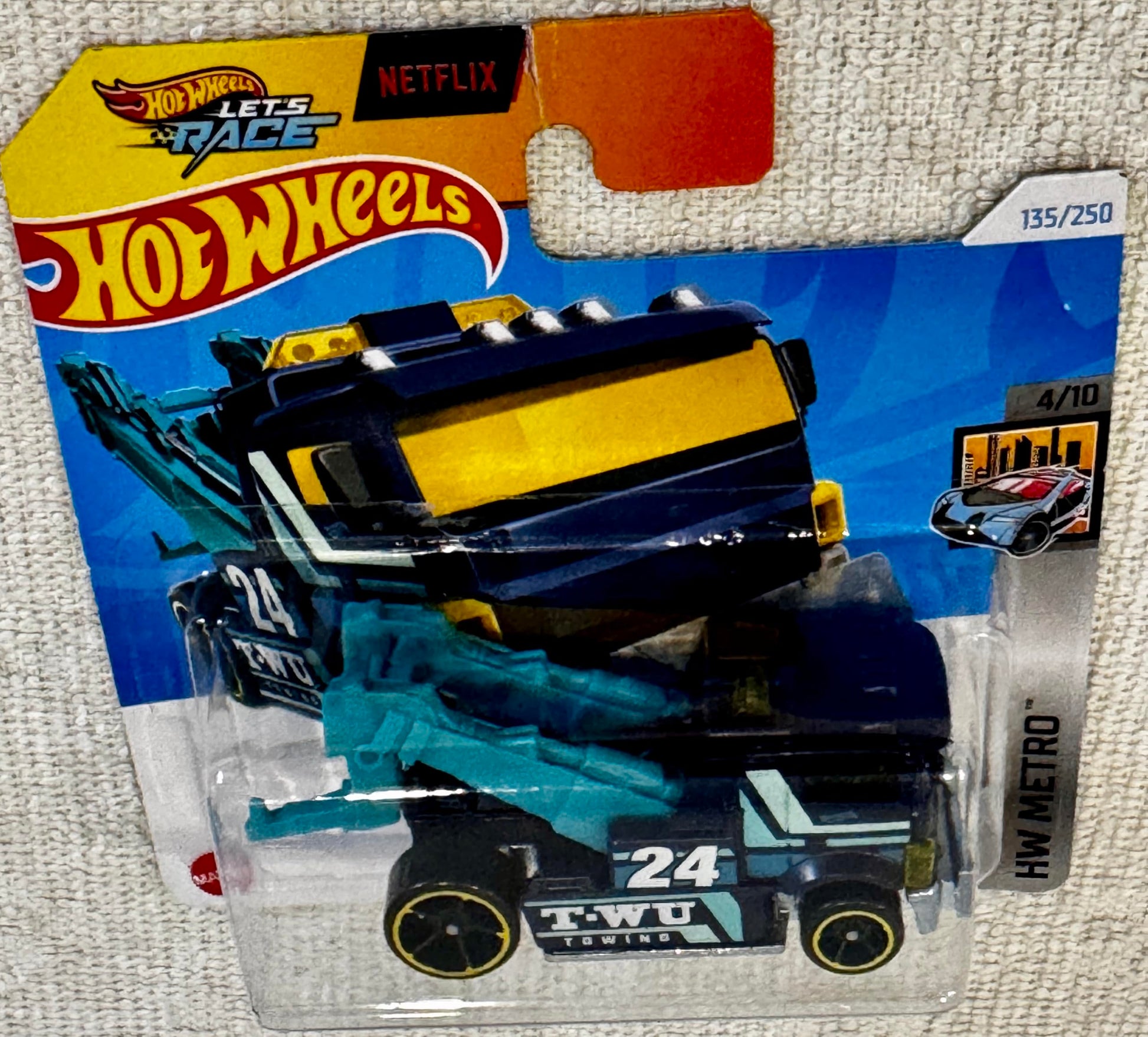 Hot Wheels Heavy Hitcher Diecast Car, HW Metro Series, 1:64 Scale, 4/10