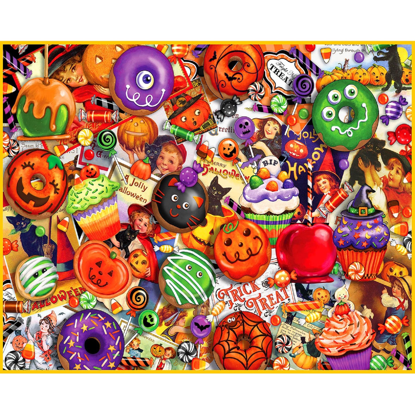 White Mountain 1000 Piece Jigsaw Puzzle Halloween Fall, Trick or Treat