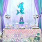 JQSSHXB Mermaid Tablecloths 3 Pack Disposable Plastic Birthday Party Favors (Fish Scale)