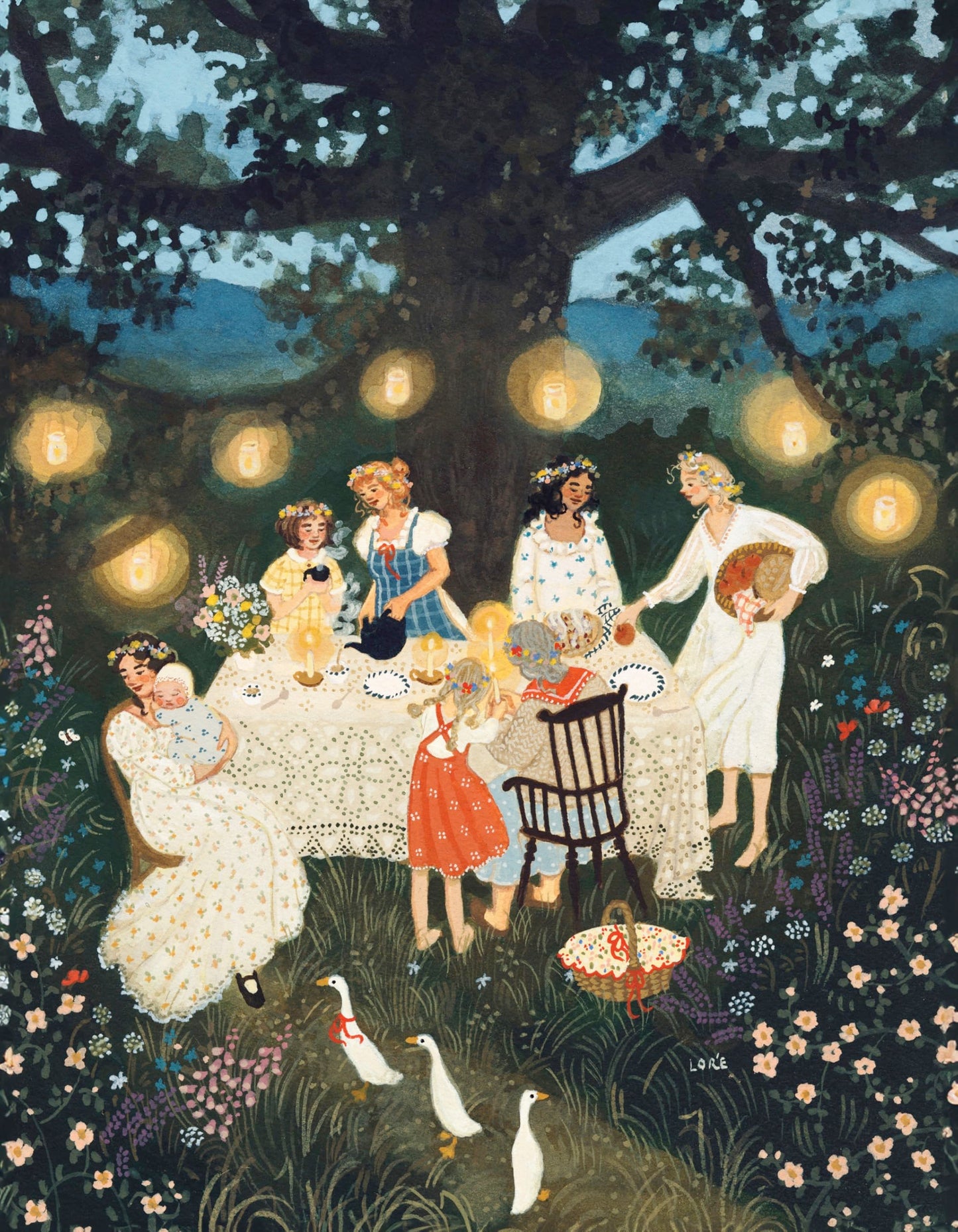New York Puzzle Company - Loré Pemberton Midsummer's Eve Mini - 100 Piece Jigsaw Puzzle for Adults by Loré Pemberton