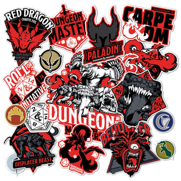 Desert Cactus Dungeons & Dragons Stickers Vinyl Decal Laptop Water Bottle Car Scrapbook Sheet Decorations Birthday Favor Party Supplies (2-1)