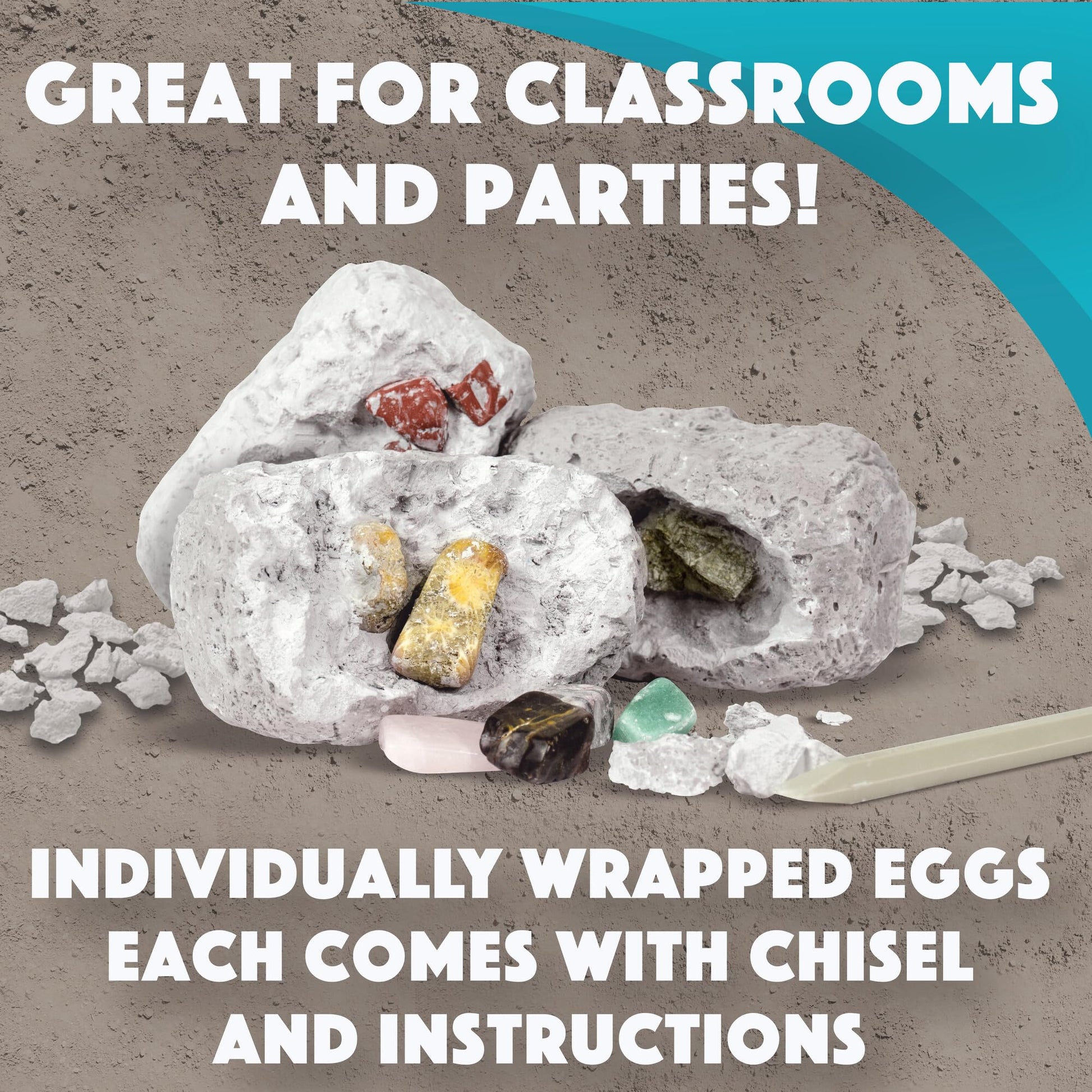 MindWare Dig It Up! Stone Fossil Dig Kits for Kids