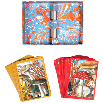 eeBoo Piece & Love: Mushroom Playing Cards - Includes 2-52 Card Decks, Traditional Decks with Beautiful Artwork & Gilded Edges