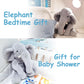 WEIGEDU Huggable Elephant Plush Toy Stuffed Animal, Gray, 13 inch