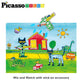 PicassoTiles Pete The Cat 80pc Magnetic Board Game Puzzle Playset Reusable Mix & Match Cartoon Toy with Storytelling, STEM Learning Activity Book