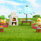Li'l Woodzeez Outdoor Patio Playset, 25-Piece Fire Pit Furniture, Playsets