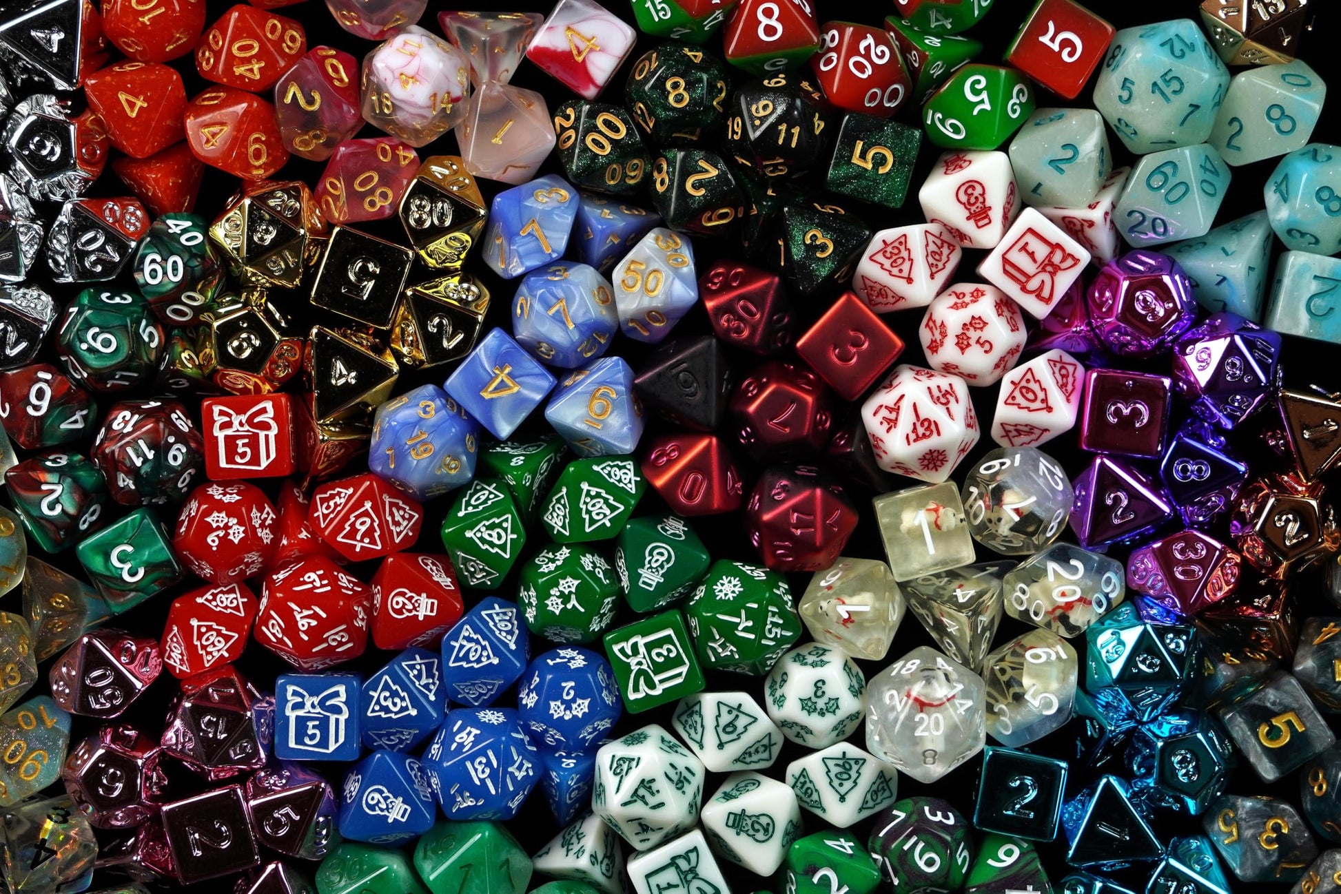 1985 Games Holiday Mystery Dice Bag - Unique DND Gifts for Role Playing Tabletop Games, Pack of 1