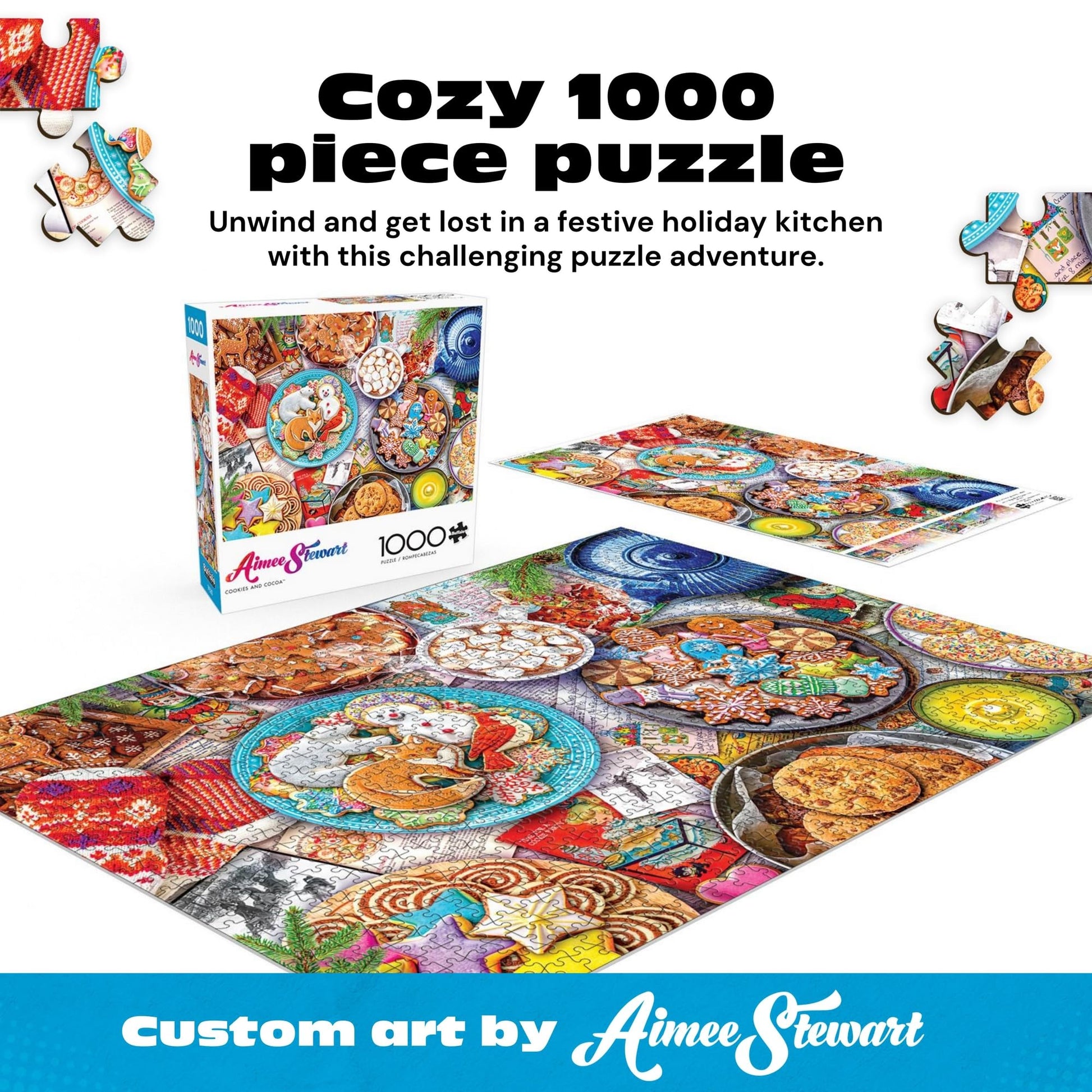 Buffalo Games - Aimee Stewart Cookies and Cocoa - 1000 Piece Jigsaw Puzzle