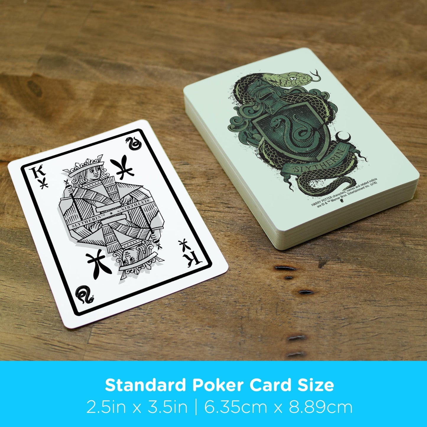 Aquarius Harry Potter Playing Cards - Slytherin Themed Deck of Cards for Your Favorite Card Games - Officially Licensed Harry Potter Merchandise