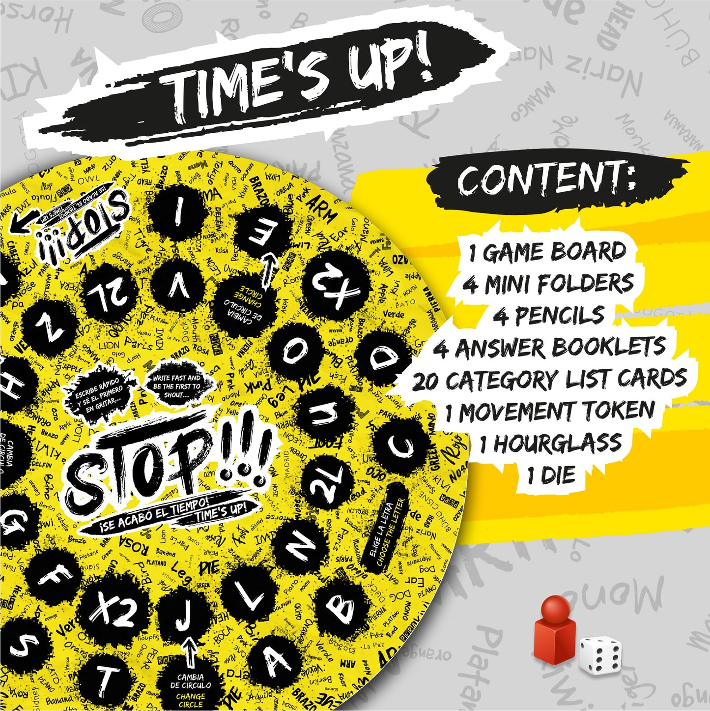 RONDA Stop Word Category Board Game for Family Game Night Ages 8+