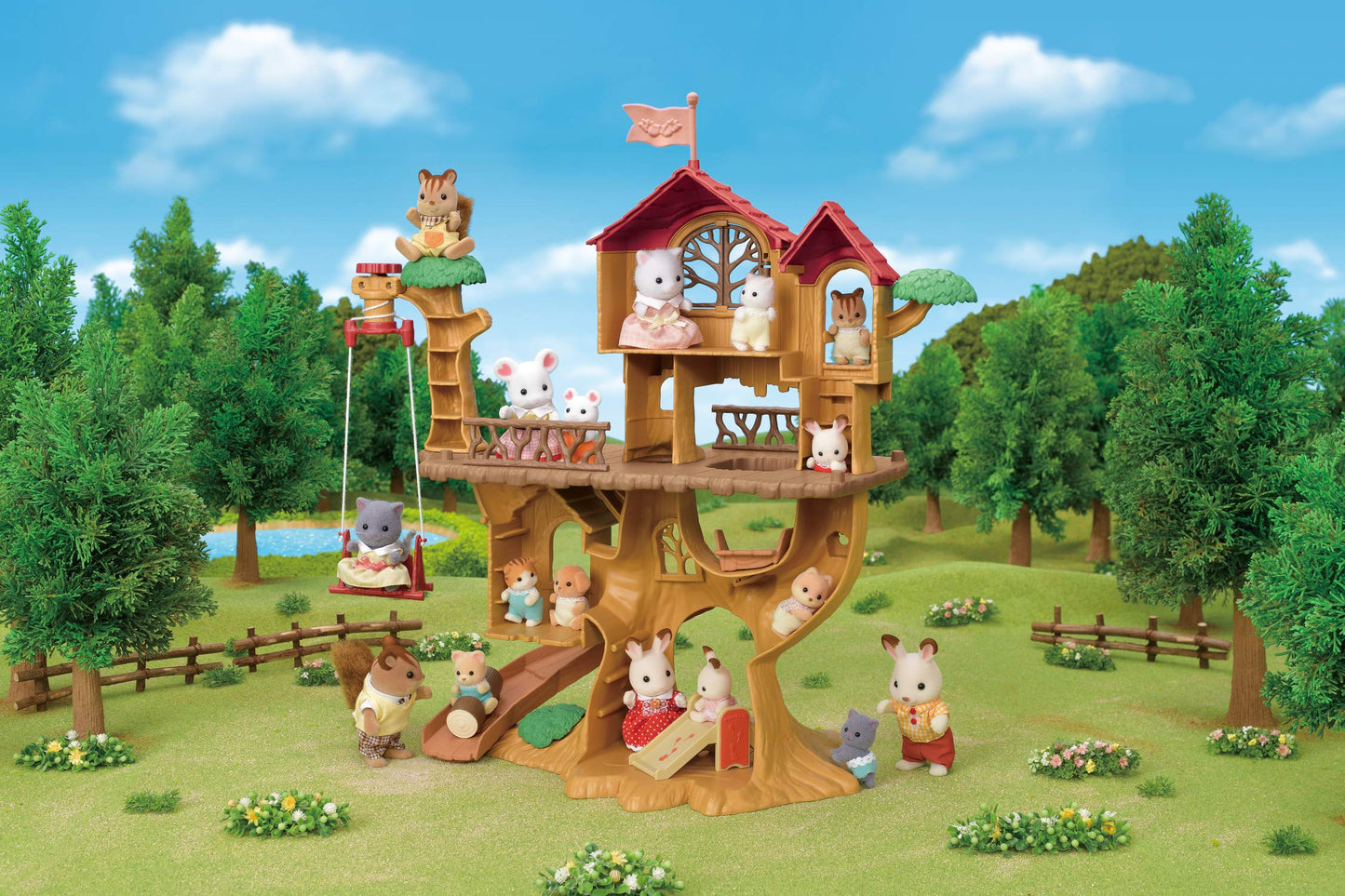 Calico Critters - Vacation Homes - Adventure Treehouse - 2025 Edition Dollhouse - Kids Pretend Play House, Miniature Home Playset, Expandable Design
