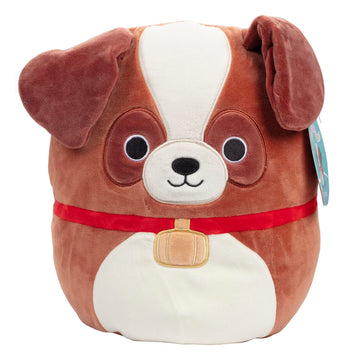 Squishmallows 10" Sassafras the St. Bernard Dog - Officially Licensed Kellytoy Plush - Collectible Soft & Squishy Puppy Stuffed Animal Toy - Add
