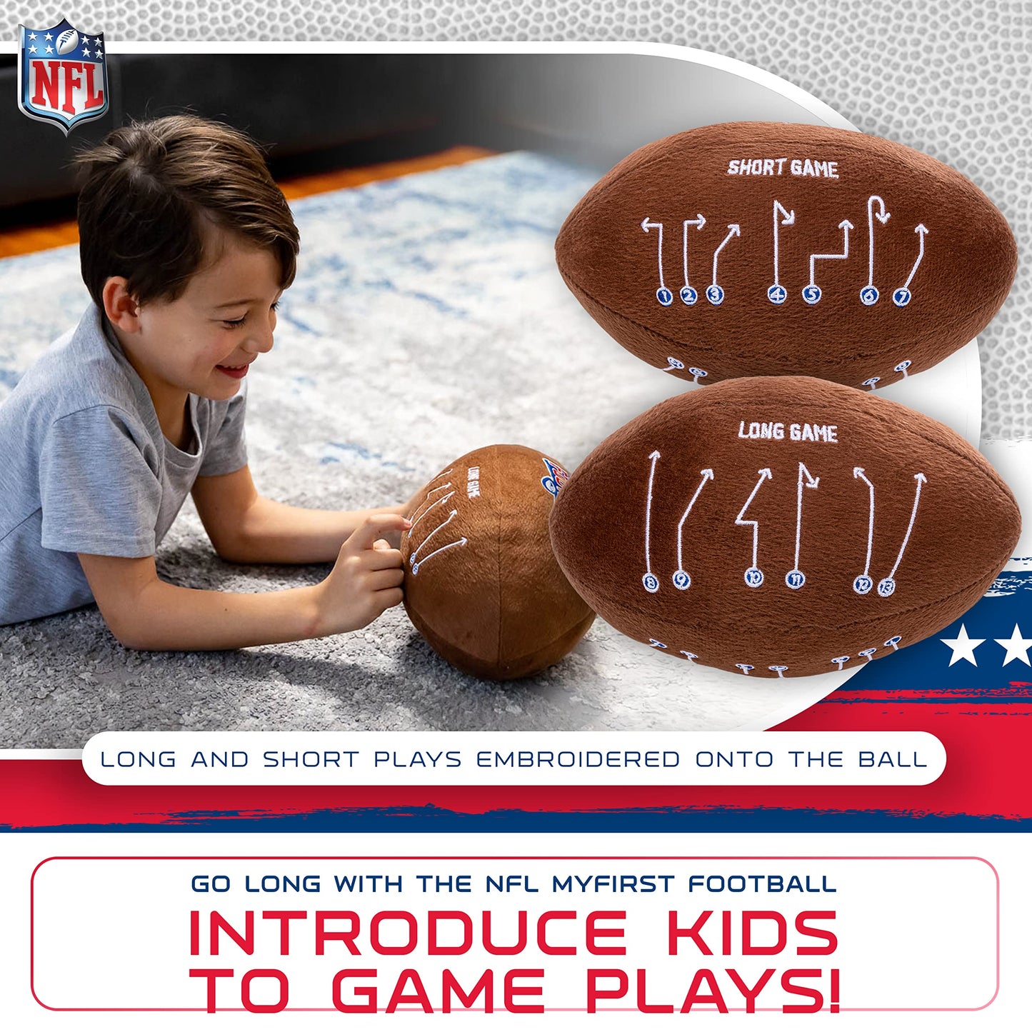 Franklin Sports NFL MyFirst Kids Plush Football - 12"