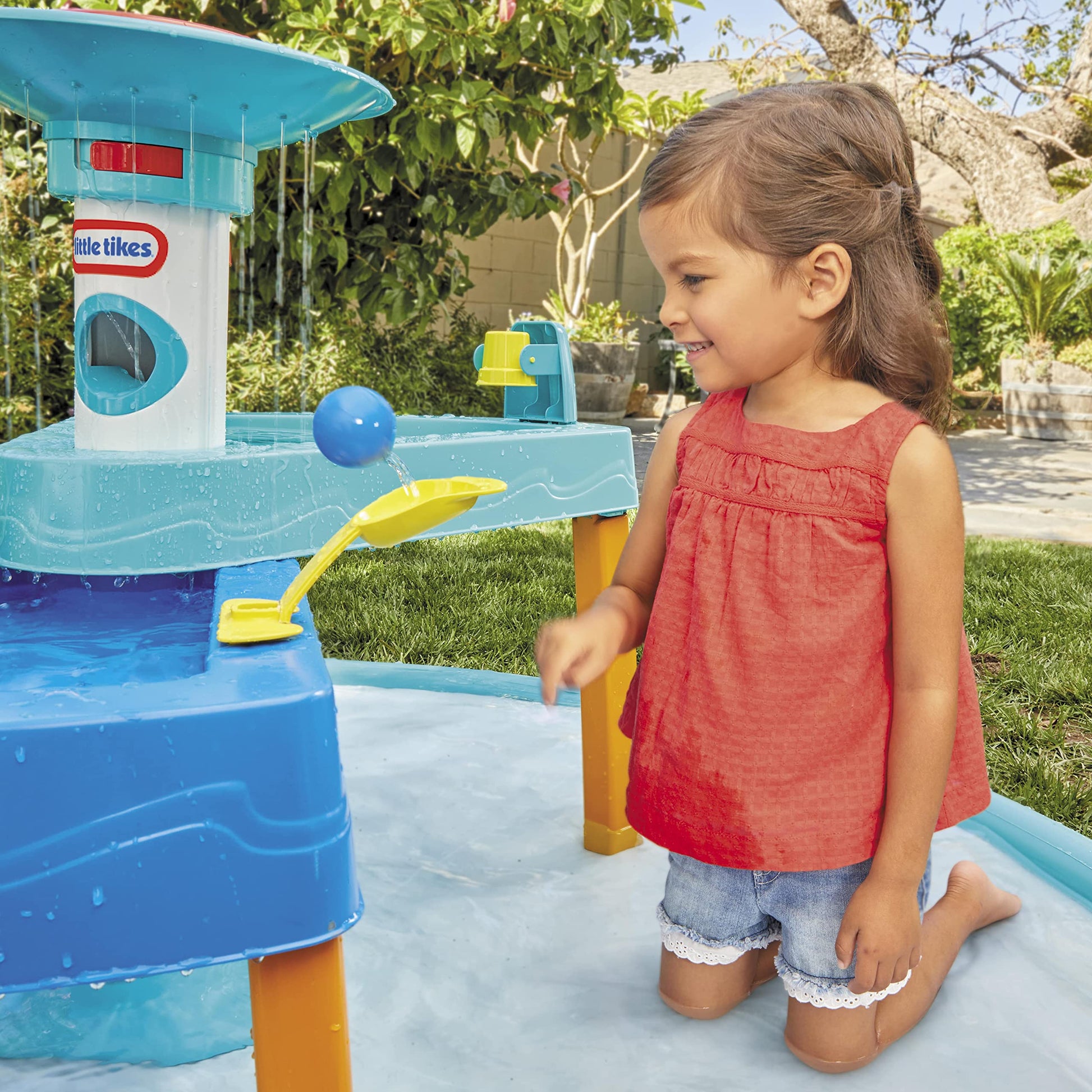 Little Tikes® 3-in-1 Splash 'n Grow Outdoor Water Play Table with Accessories and Splash Pad for Kids, Children, Boys & Girls 3+ Years