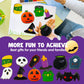JOYIN 12 pcs Halloween Wooden Painting Crafts Kit, Creativity Painting Kit Includes 2 Color Pens for Kids Paint Gift, Family Activities Party Favor