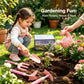 EXBEPE Kids Gardening Tools Set with Watering Can Shovel Pickaxe Hoe Fork- Outdoor Backyard Planting and Sand Beach Toy Kit Planting Sandbox Play Gift