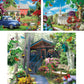 Bits and Pieces 3 Jigsaw Puzzle Set - 300 Piece Puzzles for Adults - Rustic America Set - 18" x 24" Jigsaw Puzzles - Chruch Farm Cabin - Random Die