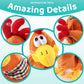 Cuteoy 13" Squawking Chicken Musical Stuffed Animal Plushies Walking Singing Waving Rooster Electronic Interactive Plush Toy for Kids Boys Girls