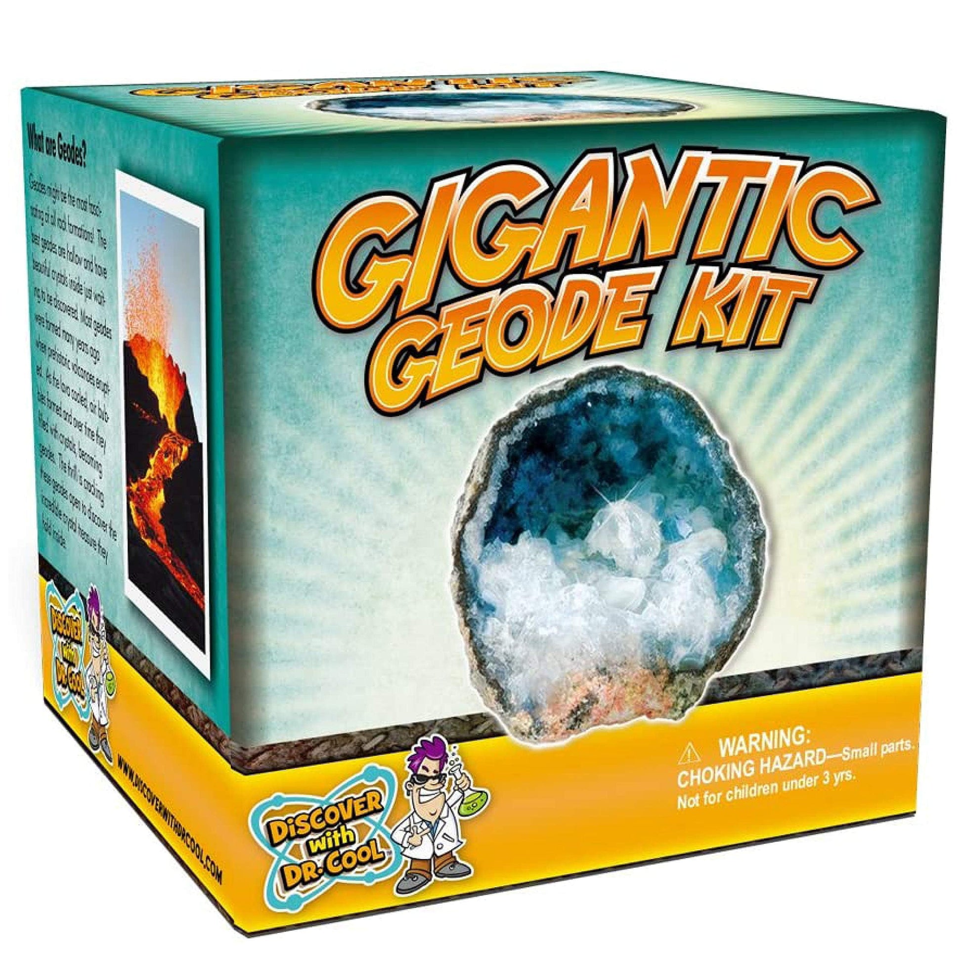 Blue Marble Break Open A Gigantic Geode - Break Your Own Large Geode with Crystals, Earth Science Kit for Kids to Learn Geology, Gifts for Rock