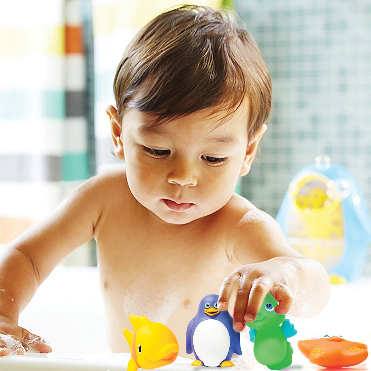 Munchkin® Ocean Friends Bath Toy and Storage Set, Multi , 6 Piece Set