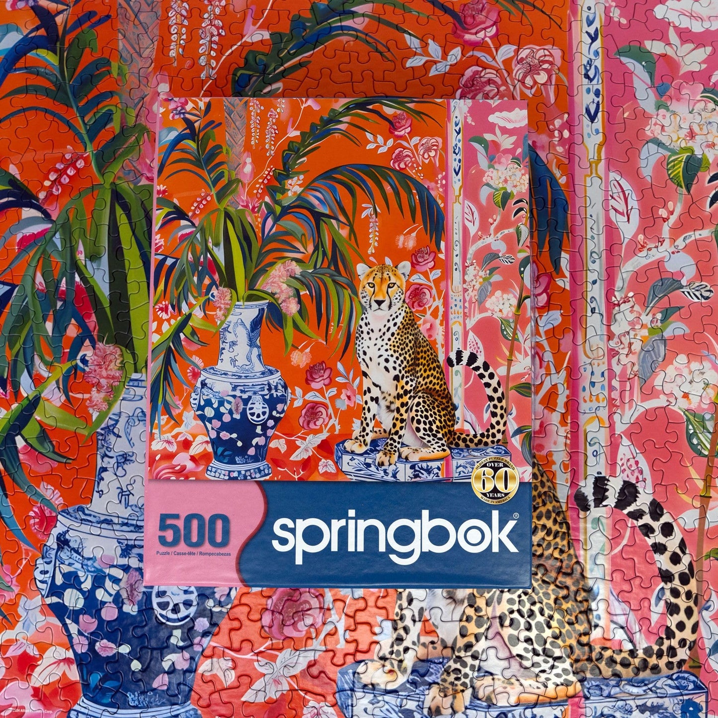 Springbok Cheetah & Ginger Jar 500 Piece Jigsaw Puzzle for Adults