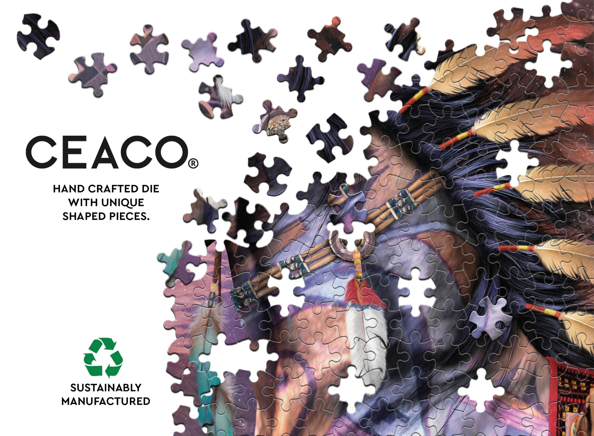 Ceaco - Shaman Native American Art - 500 Piece Jigsaw Puzzle for Adults