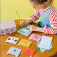 Petit Collage DIY Arts and Crafts Kit, Stationery Design - Craft Kit for Kids Includes 12 Animal Notecards, 1 Blank Journal, 2 Sticker Sheets, 4