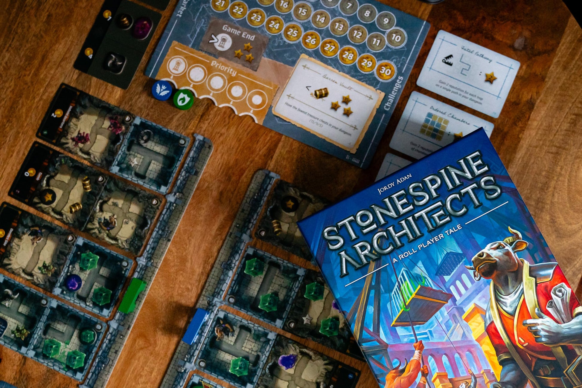Stonespine Architects Board Game | The Card-Drafting Game of Dungeon Design | Competitive Labyrinth Building Strategy Family Game | 45-60 Minutes
