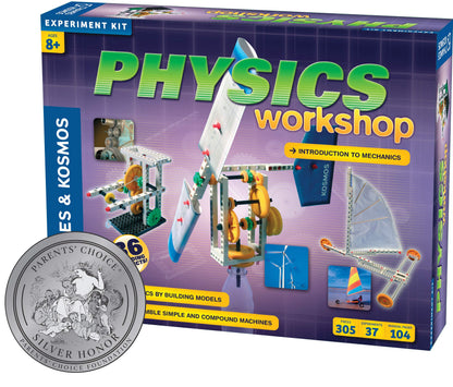 Thames & Kosmos Physics Workshop STEM Science Kit - 38 Builds, 37 Experiments, 305 Pieces, Ages 8+, Gravity, Simple Machines, Gears, Pendulum