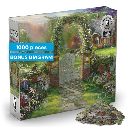 Buffalo Games Thomas Kinkade Hummingbird Cottage 1000 Piece Jigsaw Puzzles