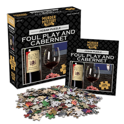 Foul Play & Cabernet 1000-Pc Murder Mystery Jigsaw Puzzle Adults Ages 15+