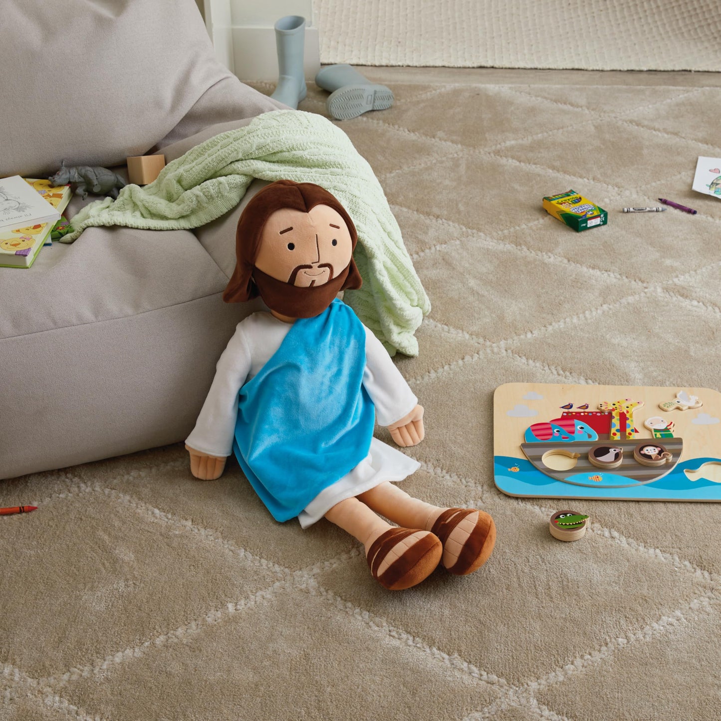 Hallmark Big My Friend Jesus Plush Doll, 25.5" Large Stuffed Jesus, Religious Gift for Kids for Easter, Christmas, Baptism Gift and More