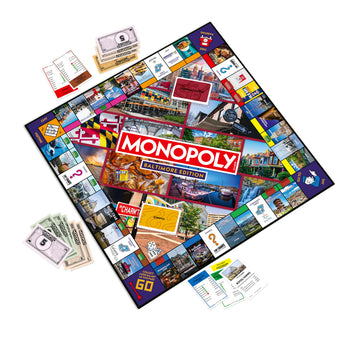 Monopoly Board Game - Baltimore, MD Edition: 2-6 Players Family Board Games for Kids and Adults, Board Games for Kids 8 and Up, Great for Game Night