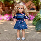 Romantic Moment - Dark Blue Dress - Clothes Fits 18 Inch Doll (Doll Not Included)