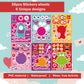 Monster Valentines Day Crafts for Kids,36 pcs Valentine Stickers Sheets DIY Art Cards Gift for School Activities or Valentine's Party Supplies Goodies